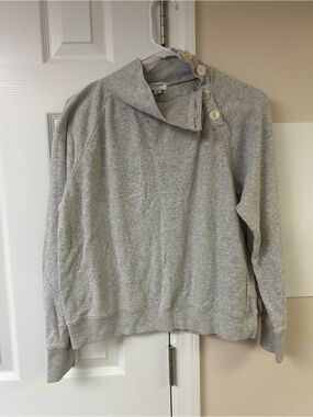 J.Crew Button Mockneck Sweatshirt